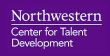 A logo for Northwestern center for talent development